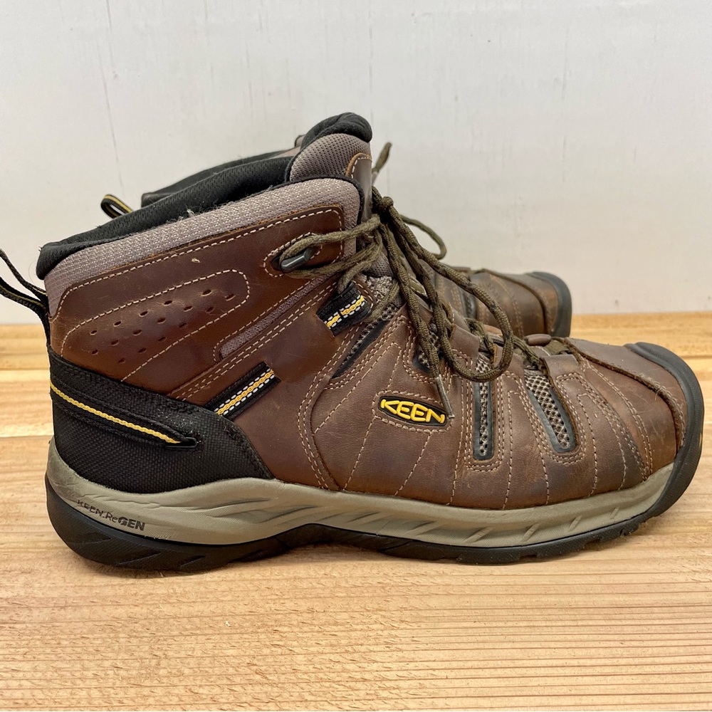 (SOLD) KEEN Flint II Mid Size 12 EE Brown Steel Toe Men's Work Hiking Boots